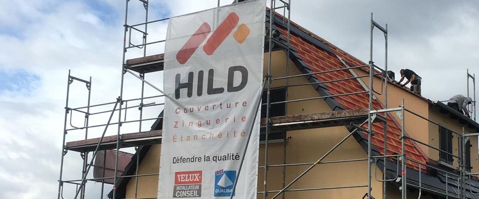 Réalisation d'une couverture en tuiles mécaniques à Kaltenhouse